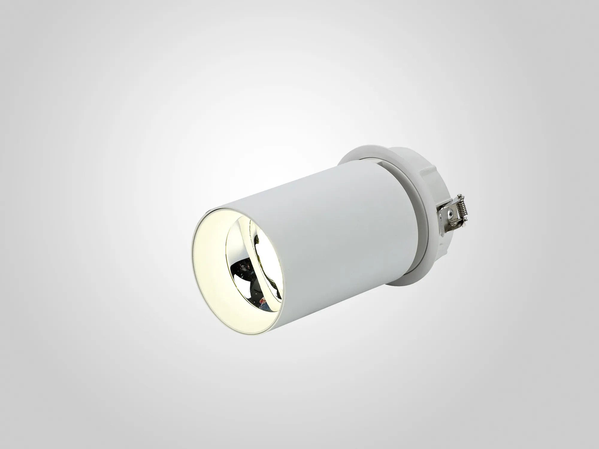 Eos A 20, Powered by EOS 20W 2700K 1480lm 10° Engine, White & White Adjustable Recessed Spotlight, IP20, 5yrs Warranty. DL350245  Dlux Eos A 20